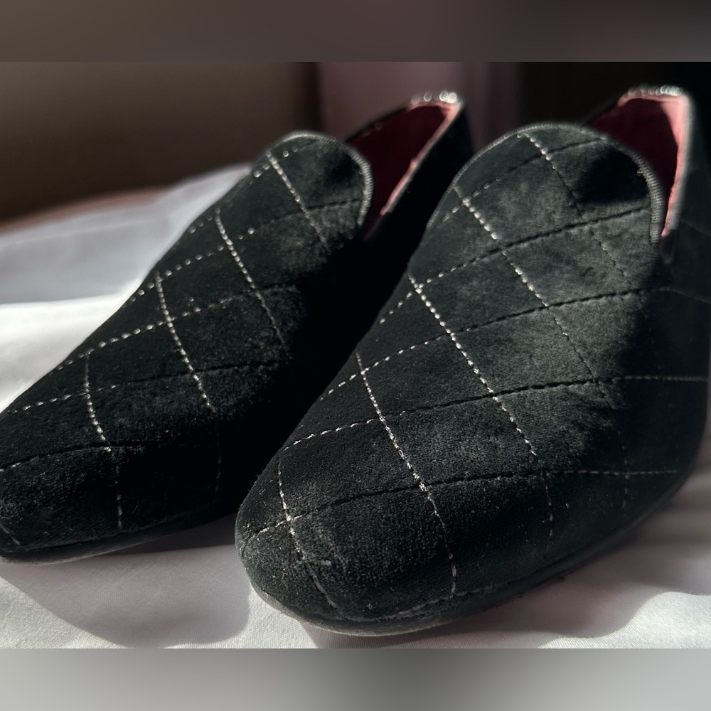 Ted Baker Aldmir Black Velvet Venetian Loafers Slip On Size 10 $199